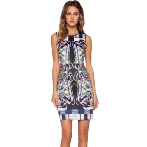 Clover Canyon Scarf Wrap Scuba Bodycon Dress, Sz M, NWOT - Picture 1 of 12